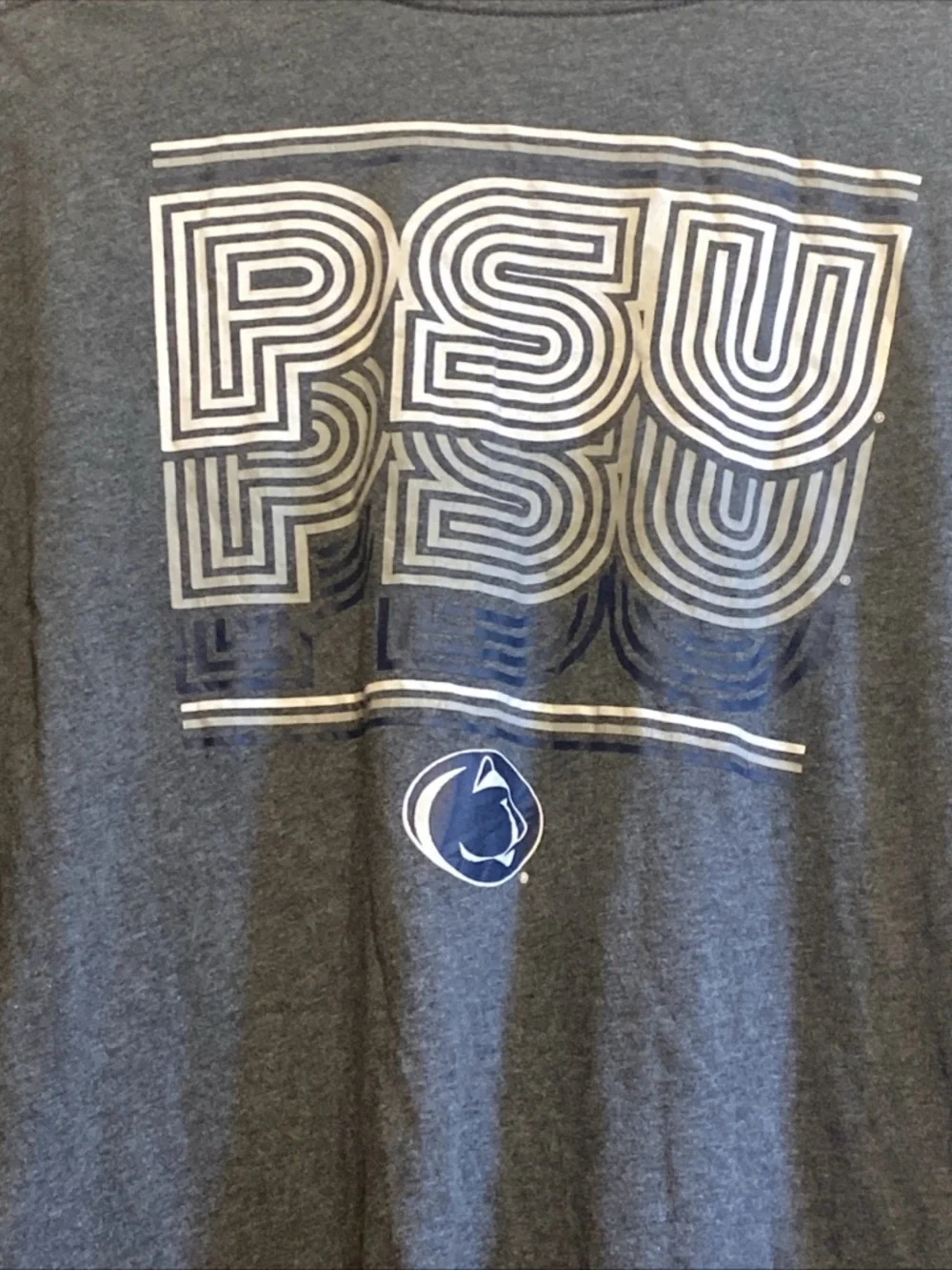 Penn State Nittany Lions NCAA Champion Logo Spell Out Gray Pocket T-Shirt 2XL - Picture 2 of 7